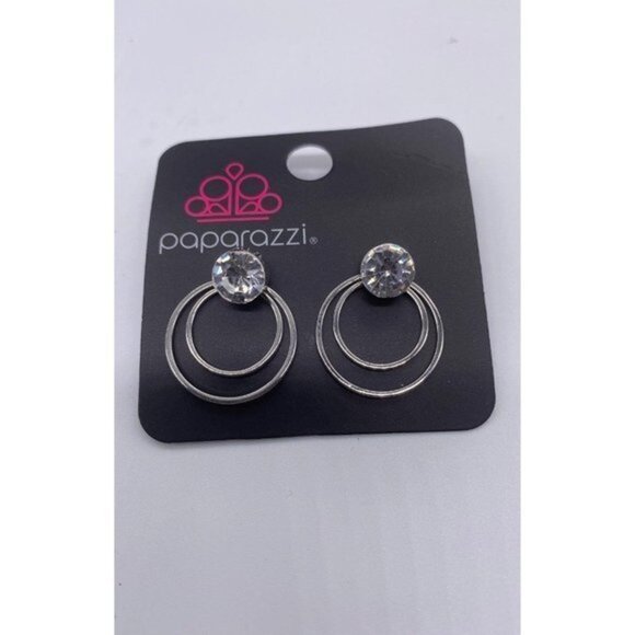 Word Gets Around - White Post Earrings - item 112 - Picture 2 of 4